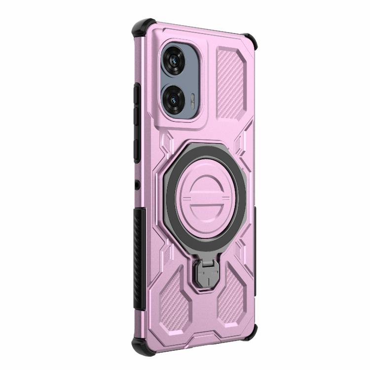 For Motorola Edge 50 Fusion 5G Global J-20 Solid Color MagSafe Magnetic TPU+PC Phone Case