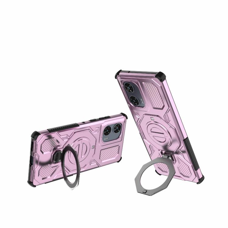 For Motorola Edge 50 Fusion 5G Global J-20 Solid Color MagSafe Magnetic TPU+PC Phone Case