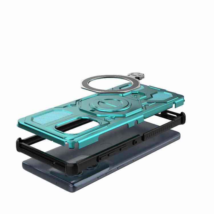 For Motorola Edge 50 Fusion 5G Global J-20 Solid Color MagSafe Magnetic TPU+PC Phone Case