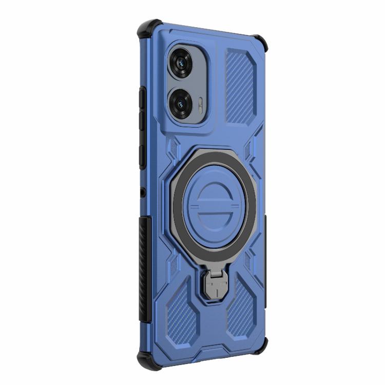 For Motorola Edge 50 Fusion 5G Global J-20 Solid Color MagSafe Magnetic TPU+PC Phone Case