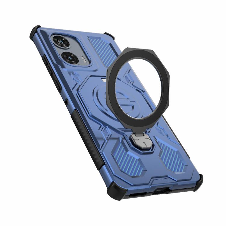 For Motorola Edge 50 Fusion 5G Global J-20 Solid Color MagSafe Magnetic TPU+PC Phone Case