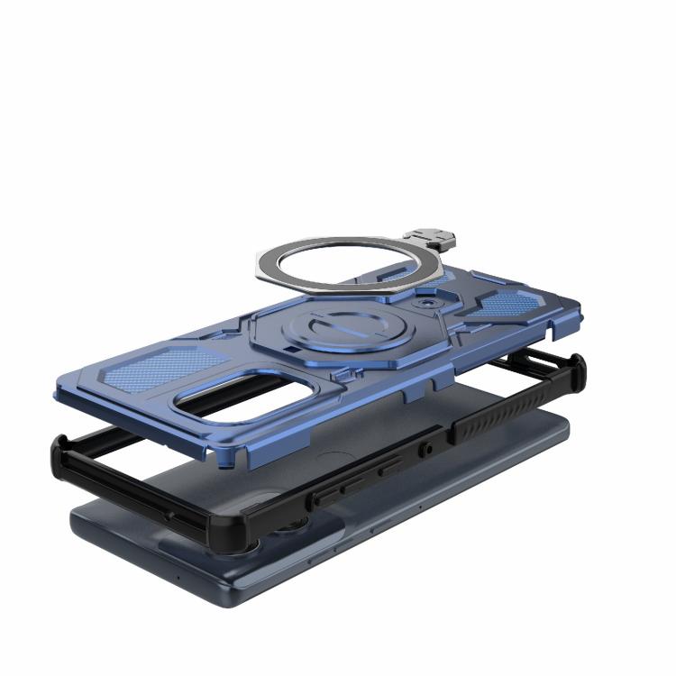 For Motorola Edge 50 Fusion 5G Global J-20 Solid Color MagSafe Magnetic TPU+PC Phone Case