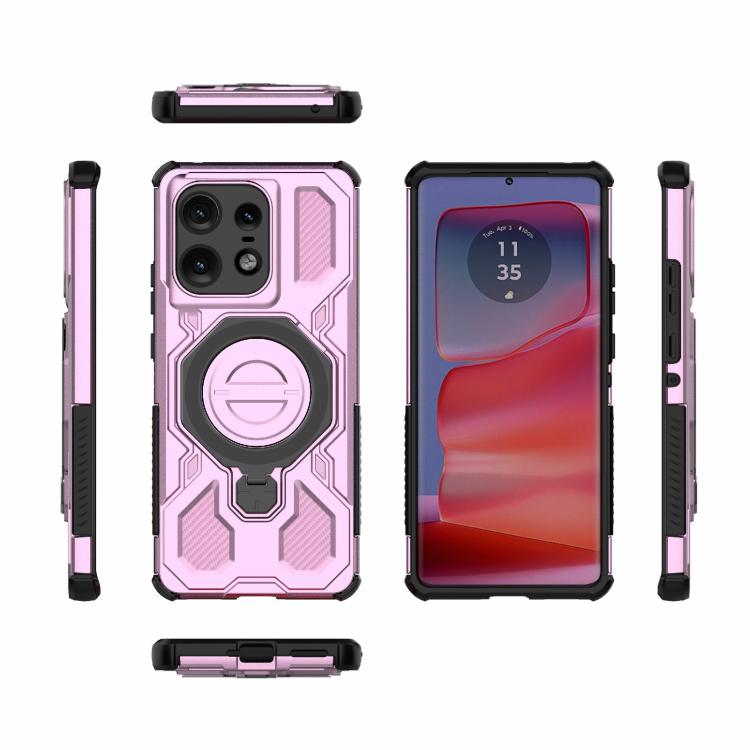 For Motorola Edge 50 Pro 5G Global J-20 Solid Color MagSafe Magnetic TPU+PC Phone Case