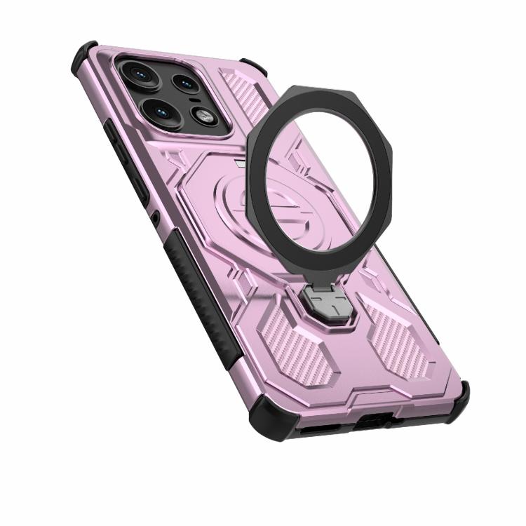 For Motorola Edge 50 Pro 5G Global J-20 Solid Color MagSafe Magnetic TPU+PC Phone Case