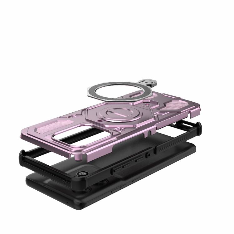 For Motorola Edge 50 Pro 5G Global J-20 Solid Color MagSafe Magnetic TPU+PC Phone Case