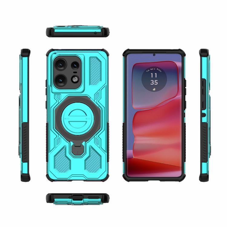 For Motorola Edge 50 Pro 5G Global J-20 Solid Color MagSafe Magnetic TPU+PC Phone Case