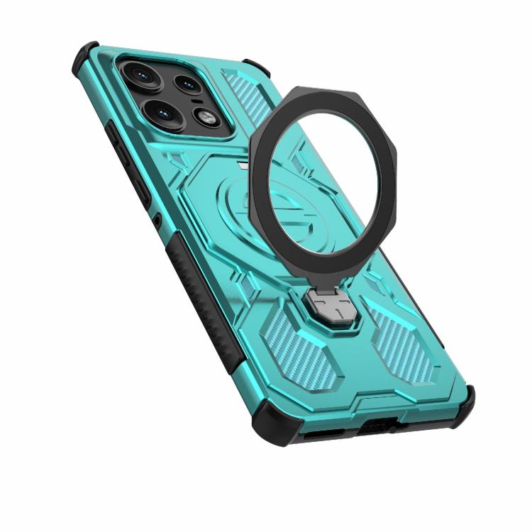For Motorola Edge 50 Pro 5G Global J-20 Solid Color MagSafe Magnetic TPU+PC Phone Case