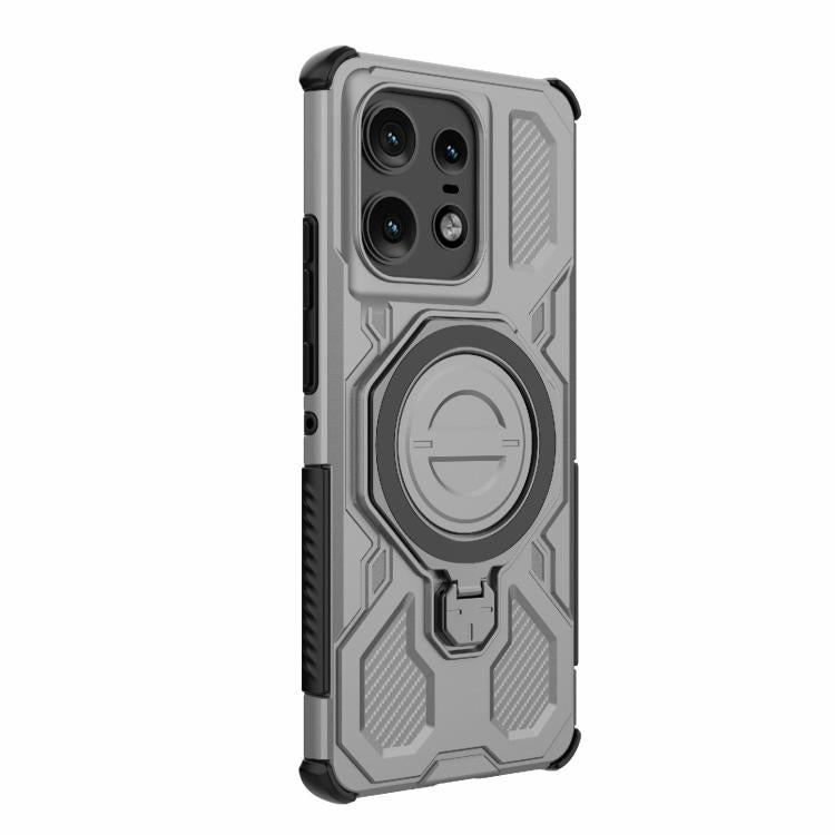For Motorola Edge 50 Pro 5G Global J-20 Solid Color MagSafe Magnetic TPU+PC Phone Case