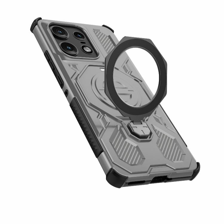 For Motorola Edge 50 Pro 5G Global J-20 Solid Color MagSafe Magnetic TPU+PC Phone Case