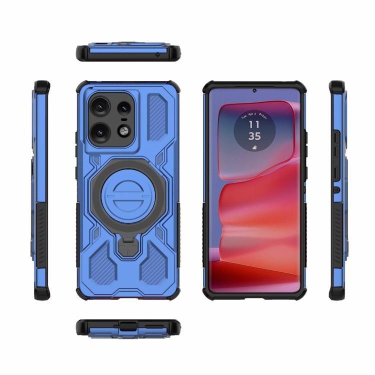 For Motorola Edge 50 Pro 5G Global J-20 Solid Color MagSafe Magnetic TPU+PC Phone Case