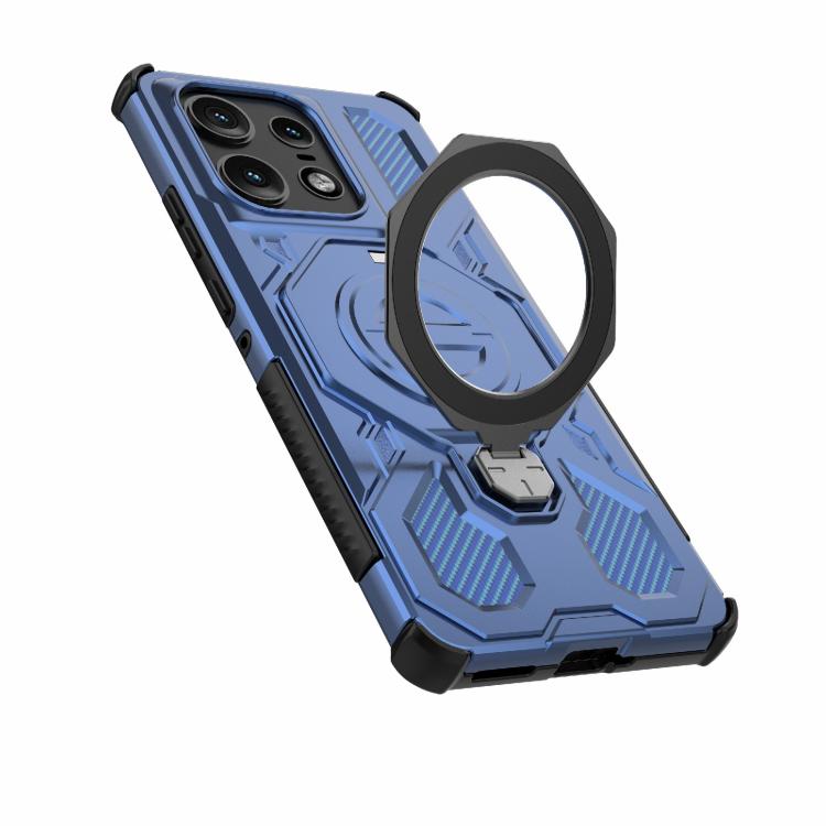 For Motorola Edge 50 Pro 5G Global J-20 Solid Color MagSafe Magnetic TPU+PC Phone Case