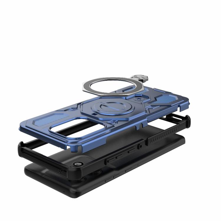 For Motorola Edge 50 Pro 5G Global J-20 Solid Color MagSafe Magnetic TPU+PC Phone Case
