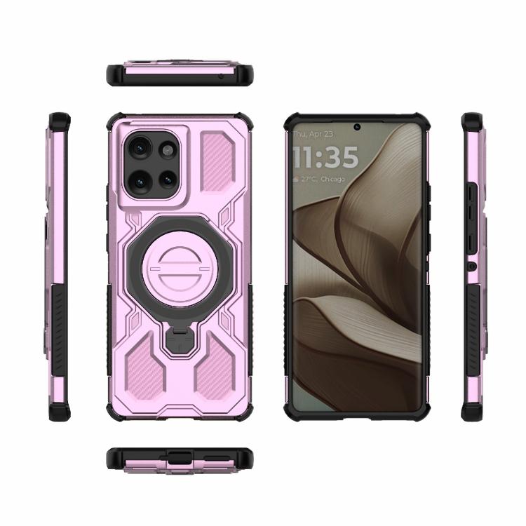 For Motorola Edge 50 5G Global J-20 Solid Color MagSafe Magnetic TPU+PC Phone Case