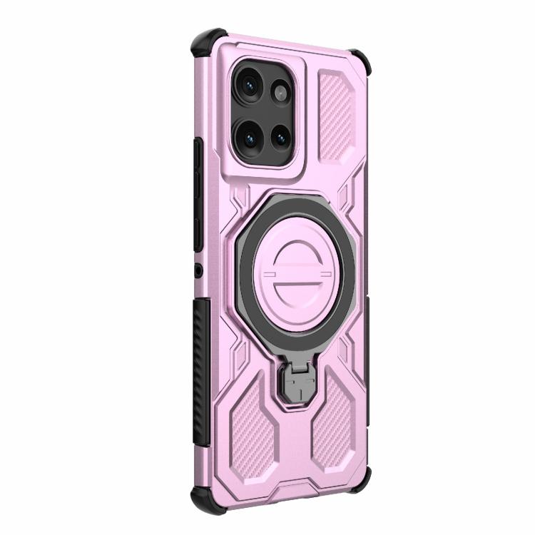 For Motorola Edge 50 5G Global J-20 Solid Color MagSafe Magnetic TPU+PC Phone Case