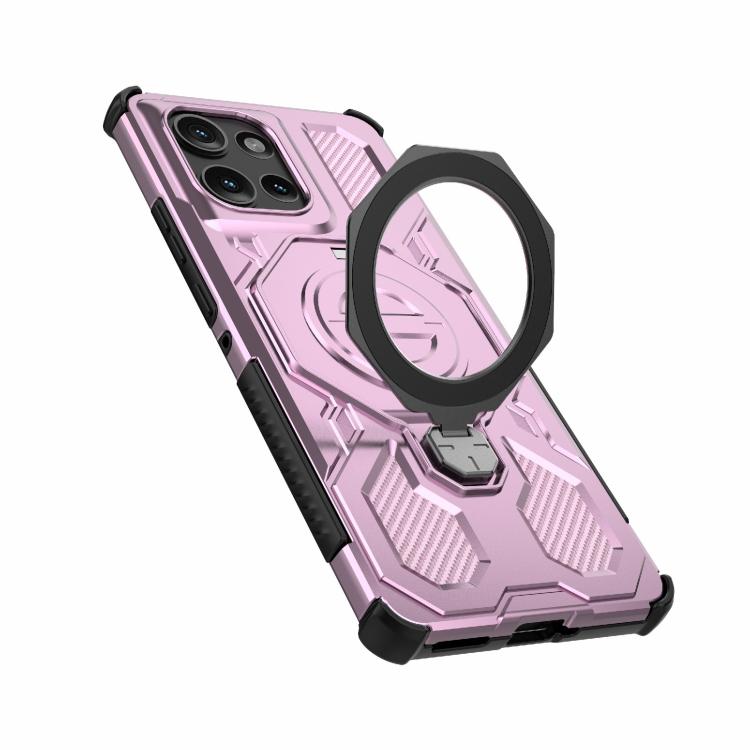 For Motorola Edge 50 5G Global J-20 Solid Color MagSafe Magnetic TPU+PC Phone Case