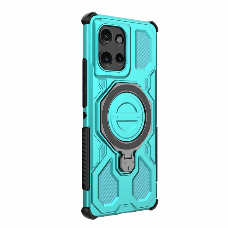 For Motorola Edge 50 5G Global J-20 Solid Color MagSafe Magnetic TPU+PC Phone Case