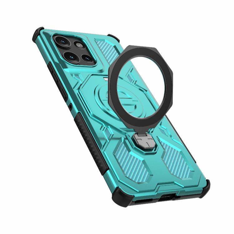 For Motorola Edge 50 5G Global J-20 Solid Color MagSafe Magnetic TPU+PC Phone Case