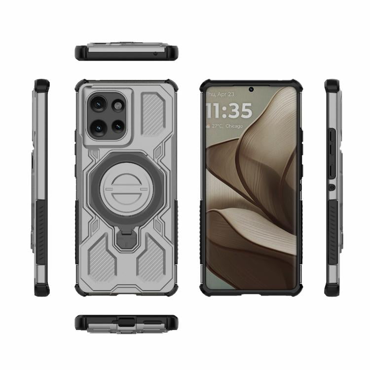 For Motorola Edge 50 5G Global J-20 Solid Color MagSafe Magnetic TPU+PC Phone Case