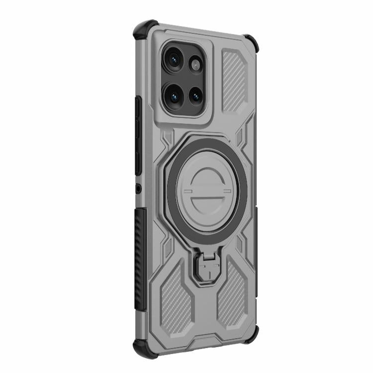 For Motorola Edge 50 5G Global J-20 Solid Color MagSafe Magnetic TPU+PC Phone Case