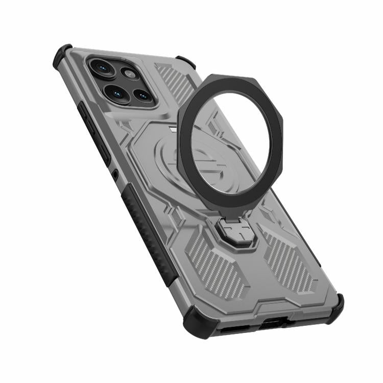For Motorola Edge 50 5G Global J-20 Solid Color MagSafe Magnetic TPU+PC Phone Case