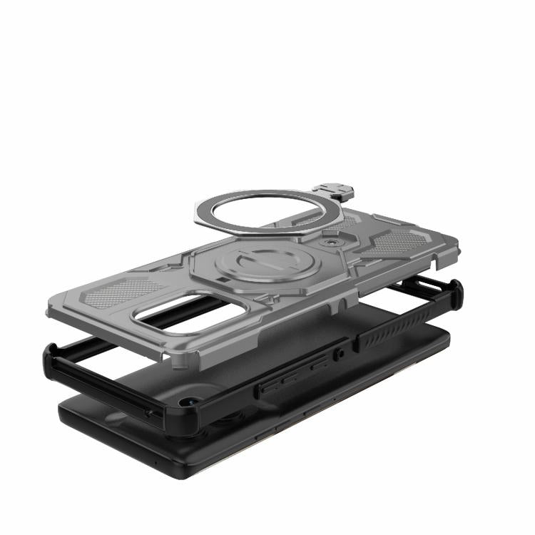 For Motorola Edge 50 5G Global J-20 Solid Color MagSafe Magnetic TPU+PC Phone Case