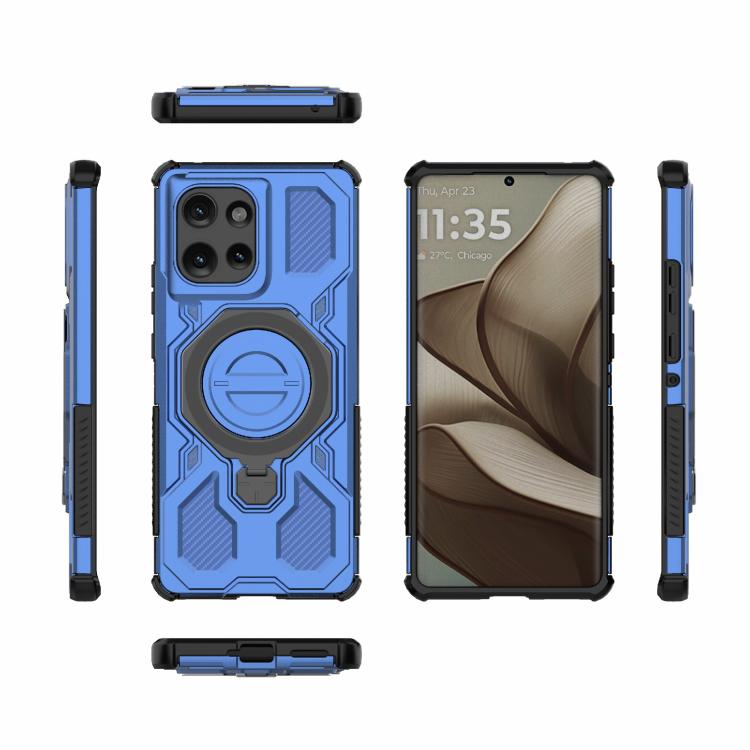 For Motorola Edge 50 5G Global J-20 Solid Color MagSafe Magnetic TPU+PC Phone Case