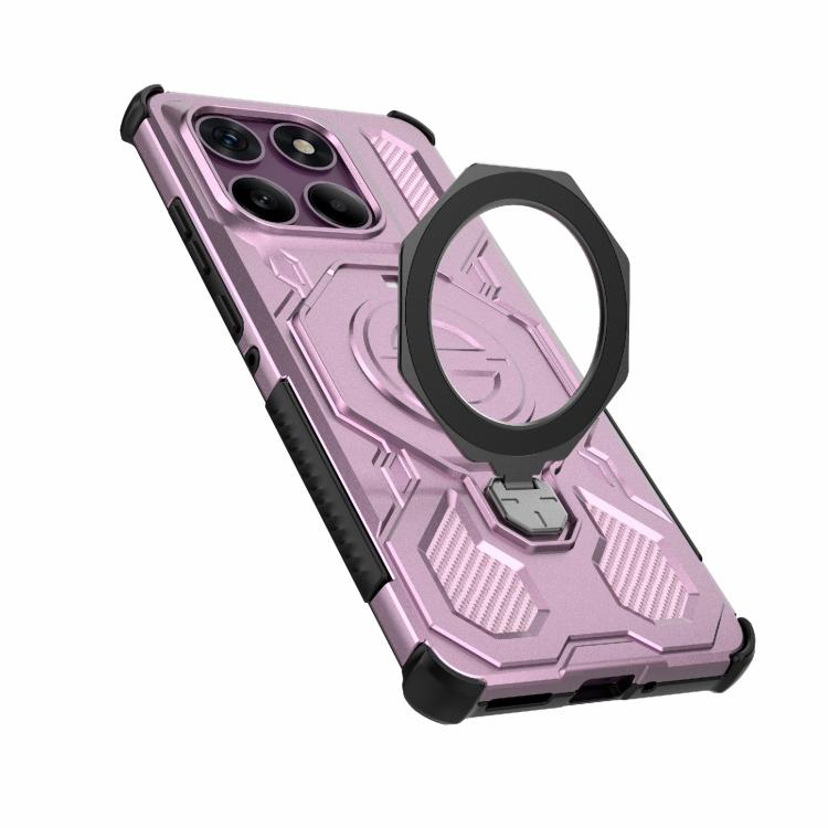 For Motorola Edge 60 Pro 5G J-20 Solid Color MagSafe Magnetic TPU+PC Phone Case