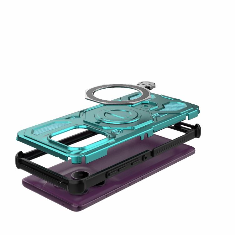 For Motorola Edge 60 Pro 5G J-20 Solid Color MagSafe Magnetic TPU+PC Phone Case