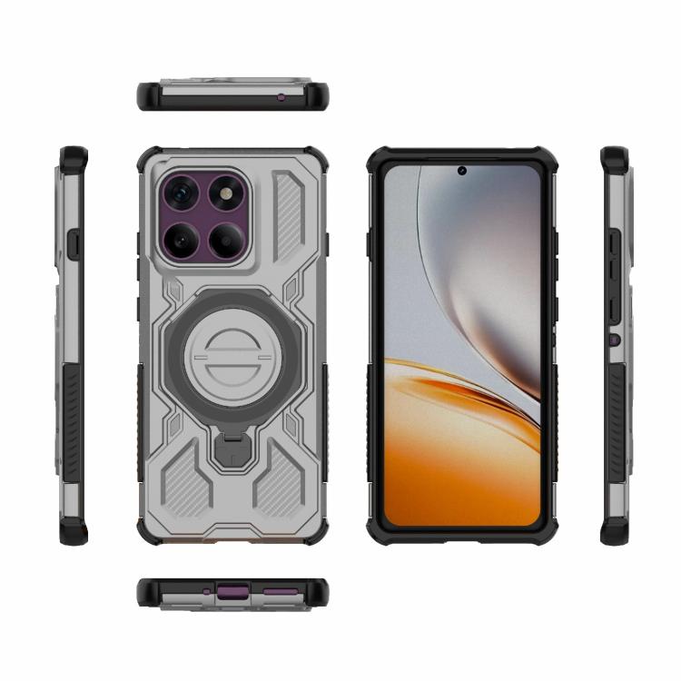 For Motorola Edge 60 Pro 5G J-20 Solid Color MagSafe Magnetic TPU+PC Phone Case