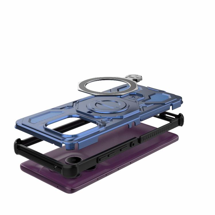 For Motorola Edge 60 Pro 5G J-20 Solid Color MagSafe Magnetic TPU+PC Phone Case