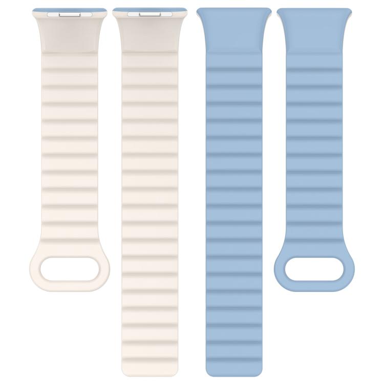 For Xiaomi Band 10 Pro / Redmi Watch 6 / 5 Two Color Magnetic Silicone Watch Band