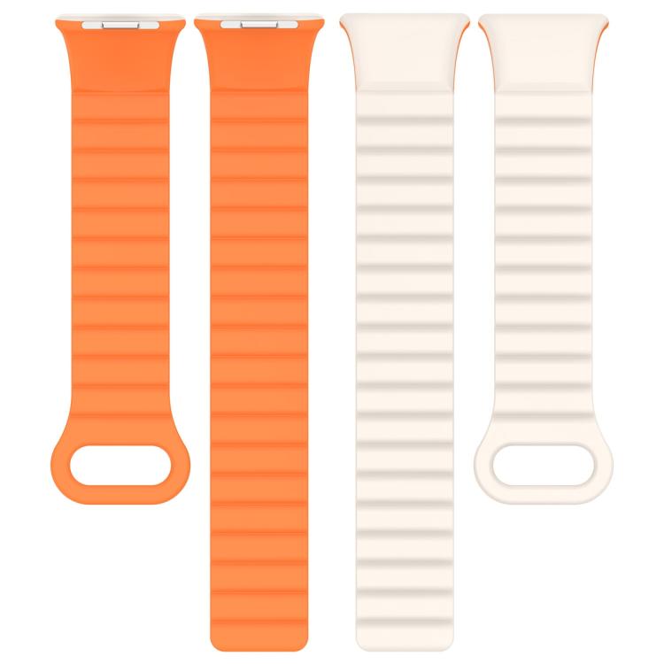 For Xiaomi Band 10 Pro / Redmi Watch 6 / 5 Two Color Magnetic Silicone Watch Band