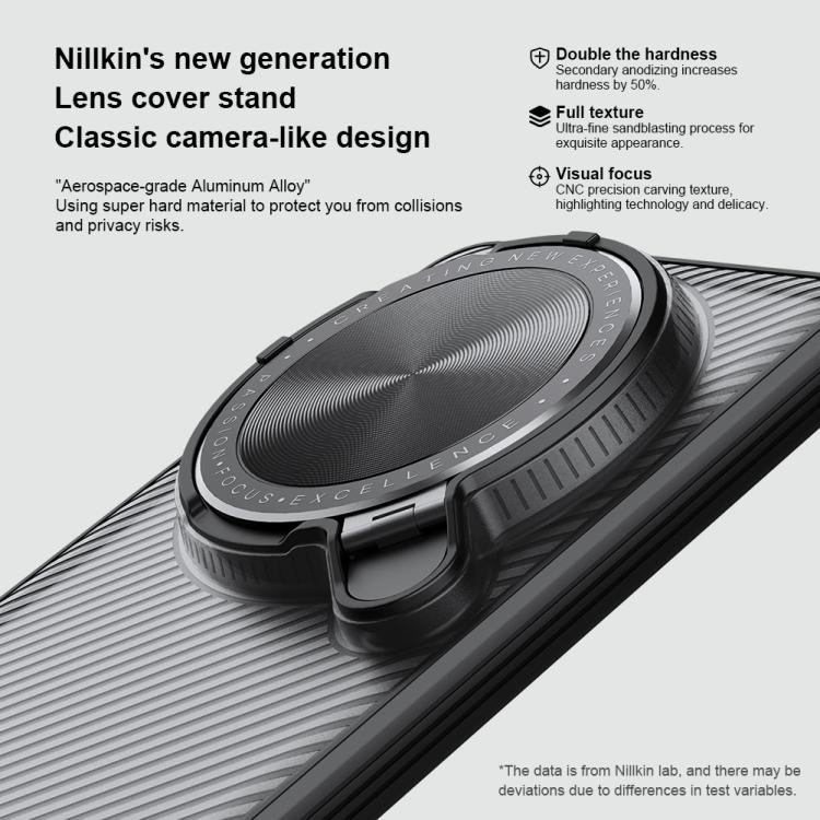 For vivo X200 Ultra NILLKIN CamShield Prop Translucent PC Phone Case - Black