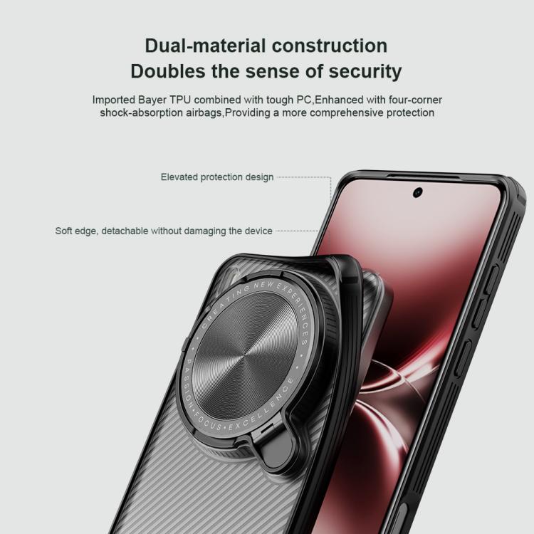 For vivo X200 Ultra NILLKIN CamShield Prop Translucent PC Phone Case - Black