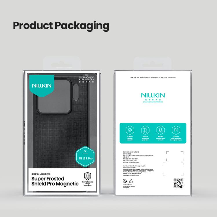 For Xiaomi 15S Pro NILLKIN Frosted Shield Pro Magnetic Magsafe Phone Case - Black