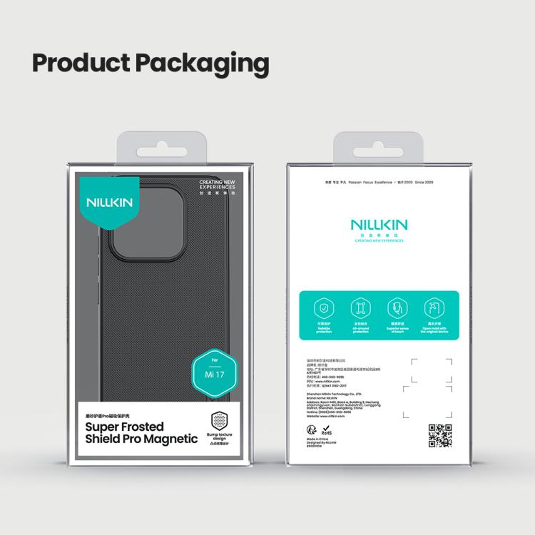For Xiaomi 17 NILLKIN Frosted Shield Pro Magnetic Magsafe Phone Case - Black