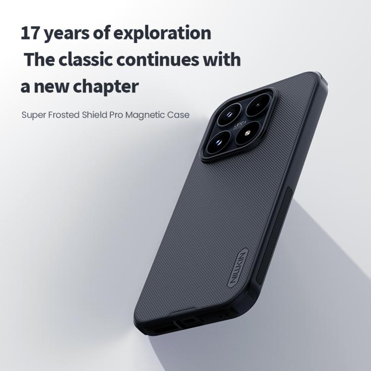 For Xiaomi 17 NILLKIN Frosted Shield Pro Magnetic Magsafe Phone Case - Black