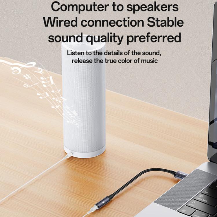 Yesido YAU46 USB to 3.5mm Aluminum Alloy Audio Adapter - Black