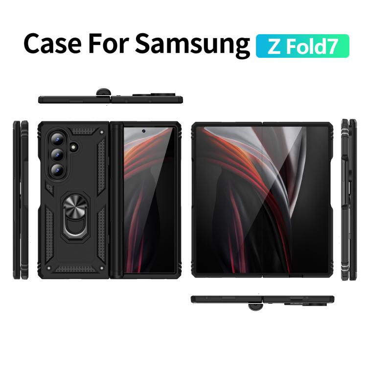 For Samsung Galaxy Z Fold7 5G Shockproof TPU + PC Phone Case with Holder
