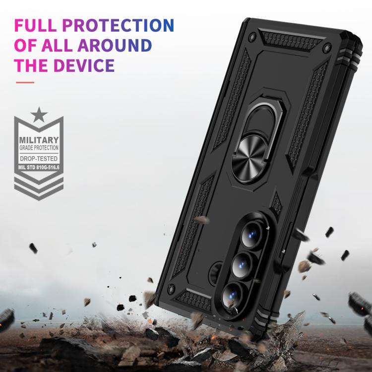 For Samsung Galaxy Z Fold7 5G Shockproof TPU + PC Phone Case with Holder