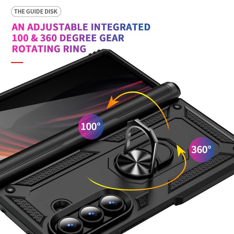 For Samsung Galaxy Z Fold7 5G Shockproof TPU + PC Phone Case with Holder