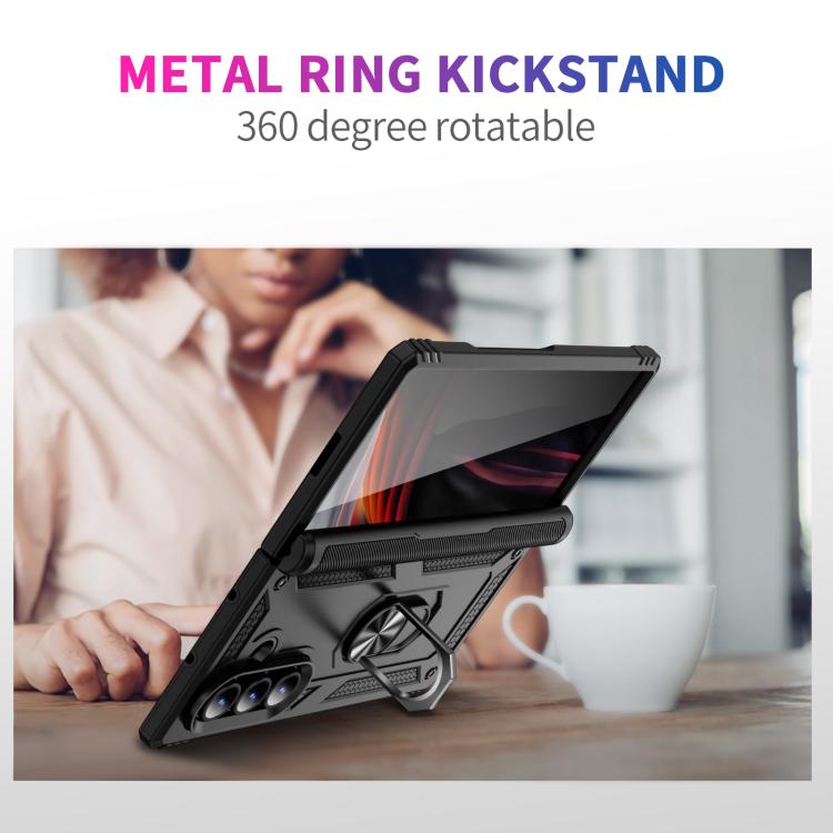 For Samsung Galaxy Z Fold7 5G Shockproof TPU + PC Phone Case with Holder