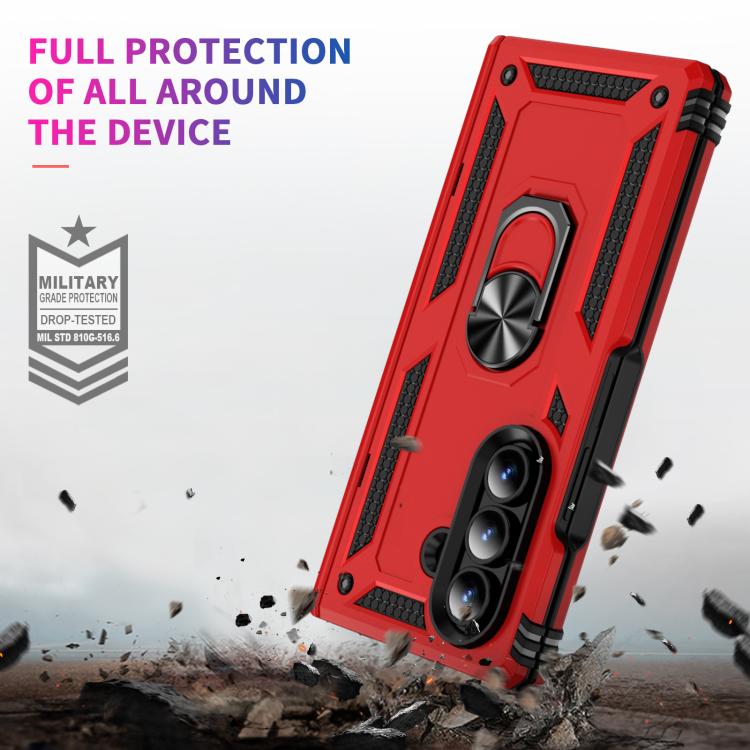 For Samsung Galaxy Z Fold7 5G Shockproof TPU + PC Phone Case with Holder
