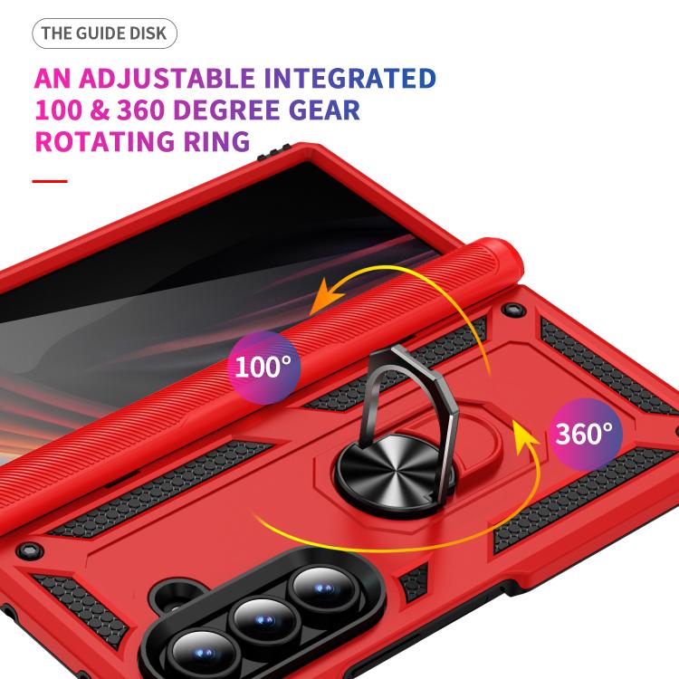 For Samsung Galaxy Z Fold7 5G Shockproof TPU + PC Phone Case with Holder