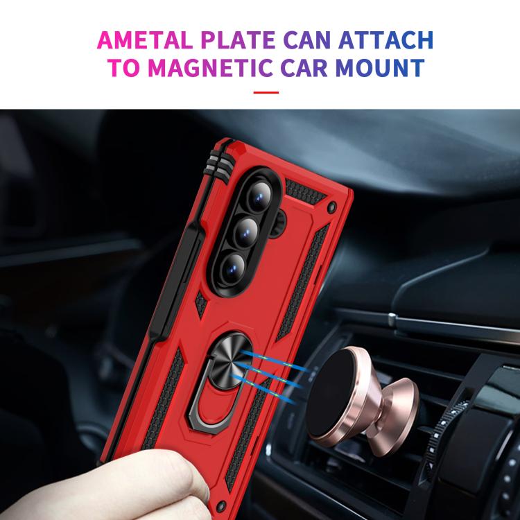 For Samsung Galaxy Z Fold7 5G Shockproof TPU + PC Phone Case with Holder