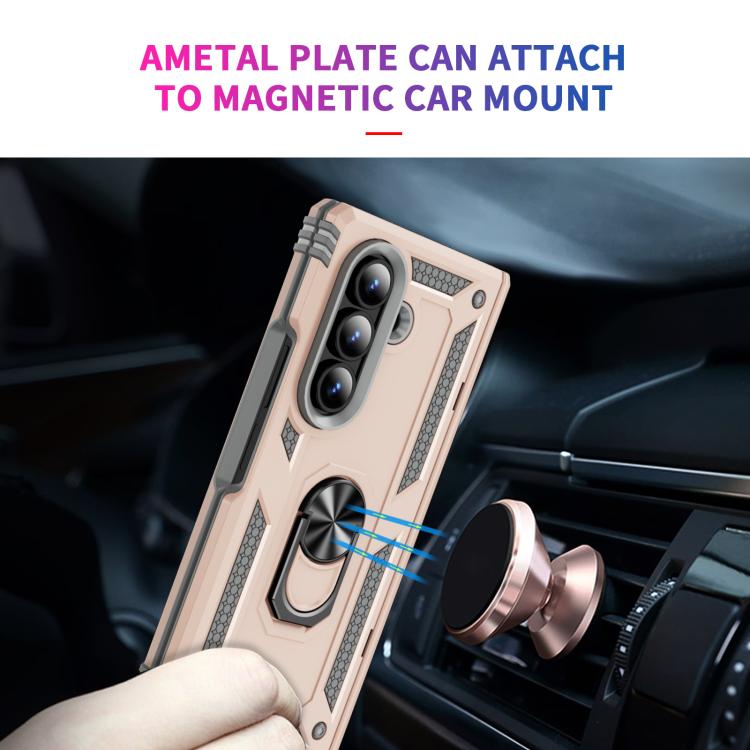For Samsung Galaxy Z Fold7 5G Shockproof TPU + PC Phone Case with Holder