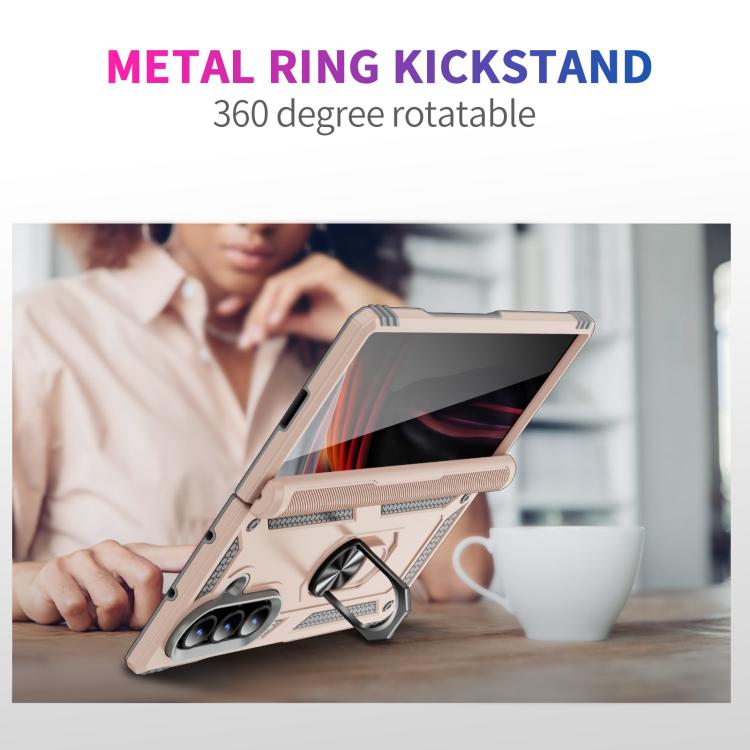 For Samsung Galaxy Z Fold7 5G Shockproof TPU + PC Phone Case with Holder