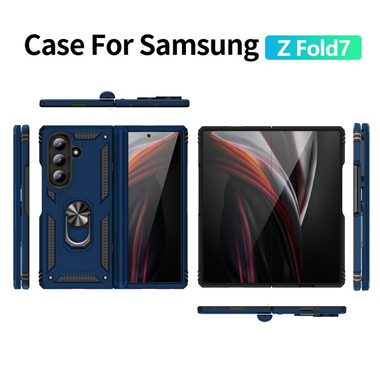 For Samsung Galaxy Z Fold7 5G Shockproof TPU + PC Phone Case with Holder
