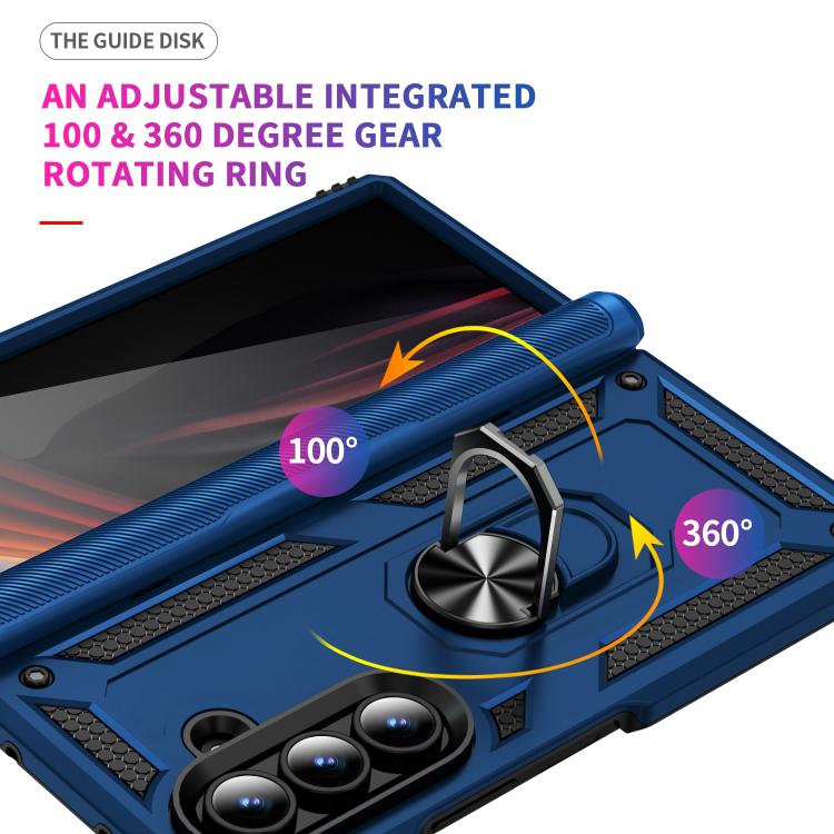 For Samsung Galaxy Z Fold7 5G Shockproof TPU + PC Phone Case with Holder