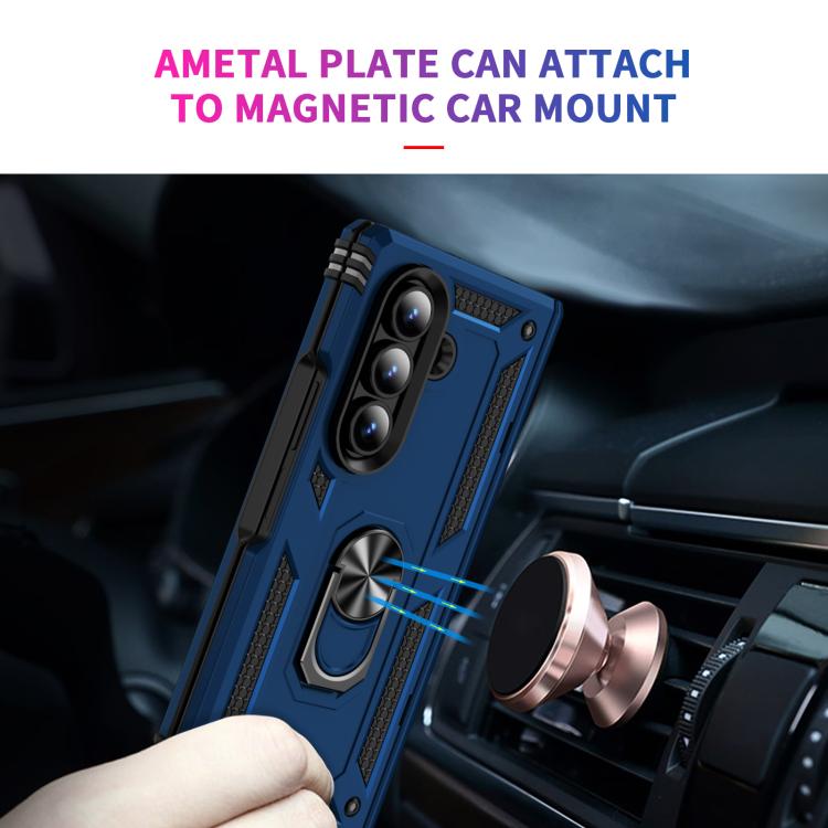 For Samsung Galaxy Z Fold7 5G Shockproof TPU + PC Phone Case with Holder